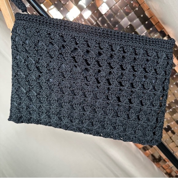 Vintage Black Crochet Bag - Picture 9 of 13